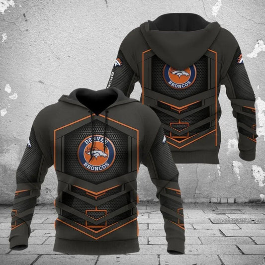 NFL Denver Broncos Logo 3D Hoodie 5, NFL Hoodie Moonbestprint