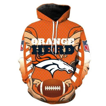NFL Denver Broncos Logo 3D Hoodie 7, NFL Hoodie Moonbestprint