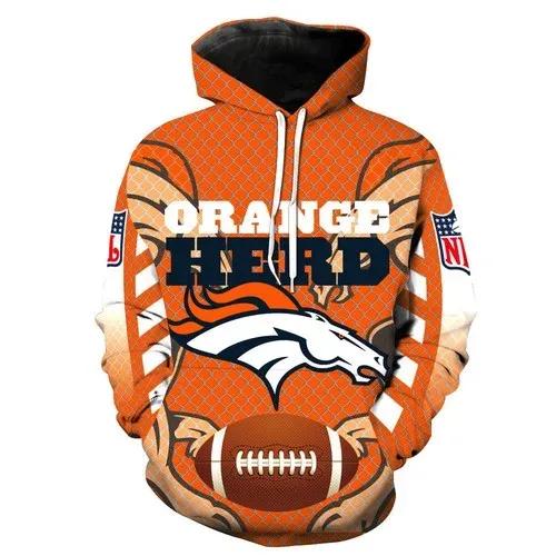 NFL Denver Broncos Logo 3D Hoodie 7, NFL Hoodie Moonbestprint