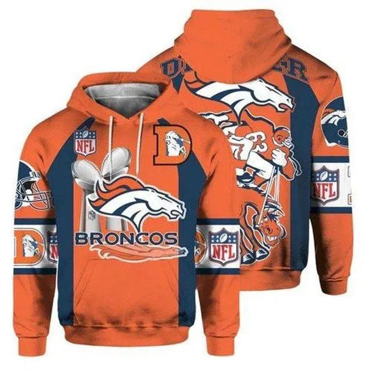 NFL Denver Broncos Logo 3D Hoodie 9, NFL Hoodie Moonbestprint