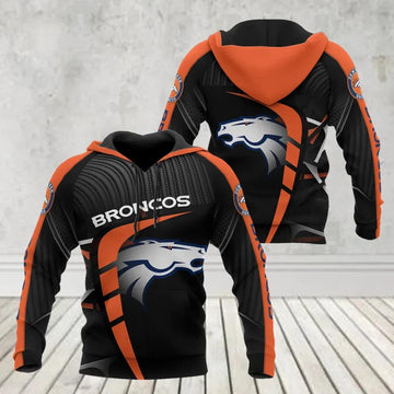 NFL Denver Broncos Logo 3D Hoodie, NFL Hoodie Moonbestprint