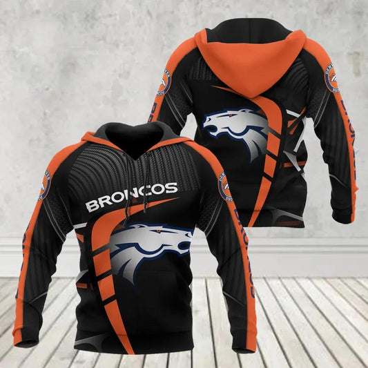NFL Denver Broncos Logo 3D Hoodie, NFL Hoodie Moonbestprint