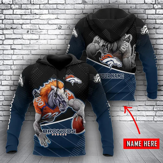 NFL Denver Broncos Personalized 3D Hoodie 4, NFL Hoodie Moonbestprint