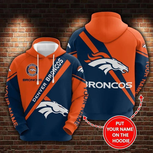 NFL Denver Broncos Personalized 3D Hoodie, NFL Hoodie Moonbestprint