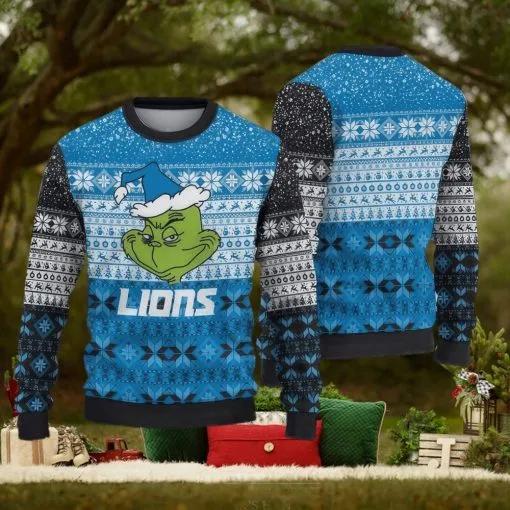 NFL Detroit Lions Christmas 3D Boutique Ugly Christmas Sweater, NFL Chritsmas Sweater Moonbestprint
