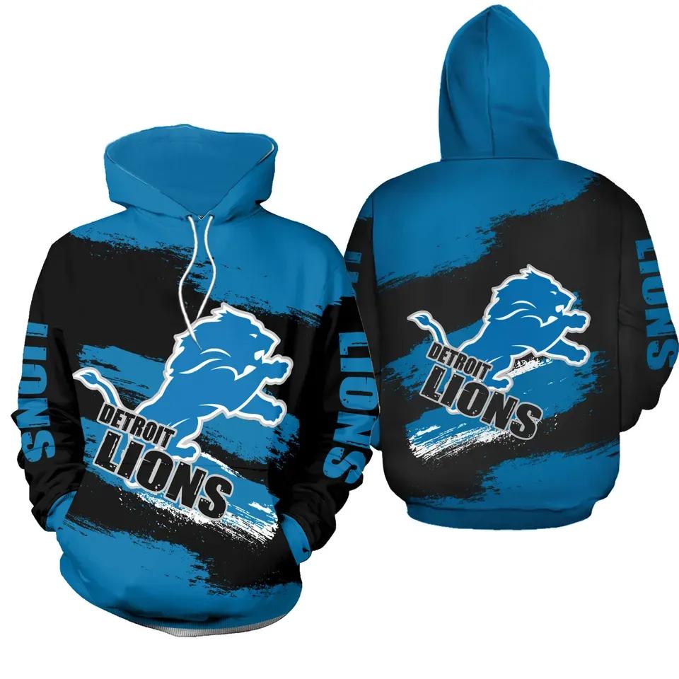 NFL Detroit Lions Logo 3D Hoodie 1, NFL Hoodie Moonbestprint