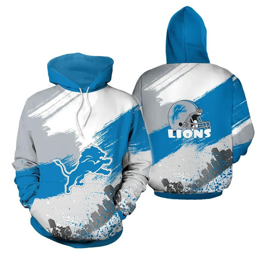 NFL Detroit Lions Logo 3D Hoodie 2, NFL Hoodie Moonbestprint