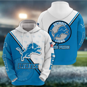 NFL Detroit Lions Logo 3D Hoodie 5, NFL Hoodie Moonbestprint