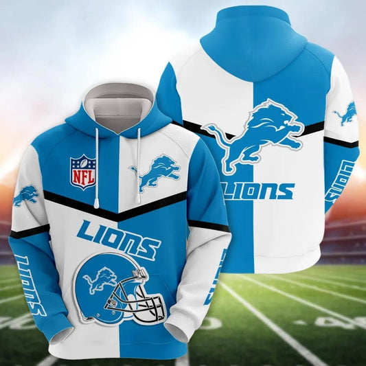 NFL Detroit Lions Logo 3D Hoodie, NFL Hoodie Moonbestprint