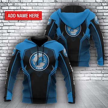 NFL Detroit Lions Personalized 3D Hoodie, NFL Hoodie Moonbestprint