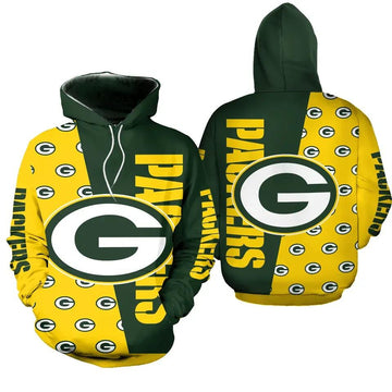 NFL Green Bay Packers Logo 3D Hoodie 2, NFL Hoodie Moonbestprint