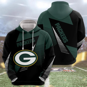 NFL Green Bay Packers Logo 3D Hoodie 5, NFL Hoodie Moonbestprint
