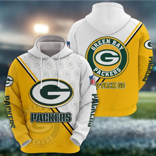 NFL Green Bay Packers Logo 3D Hoodie 7, NFL Hoodie Moonbestprint