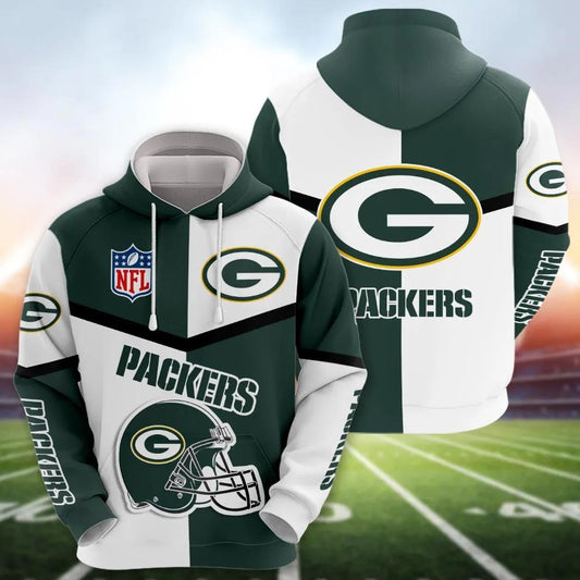NFL Green Bay Packers Logo 3D Hoodie, NFL Hoodie Moonbestprint