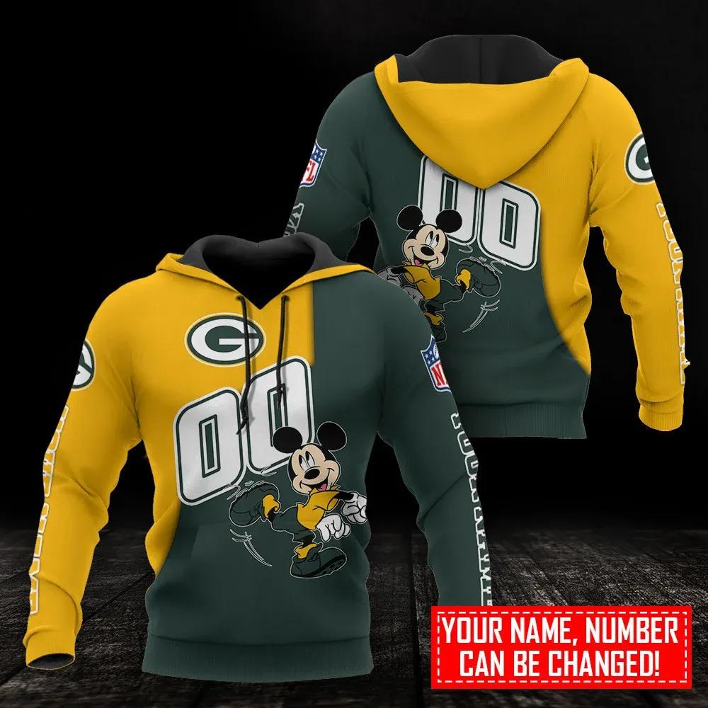 NFL Green Bay Packers Personalized 3D Hoodie, NFL Hoodie Moonbestprint