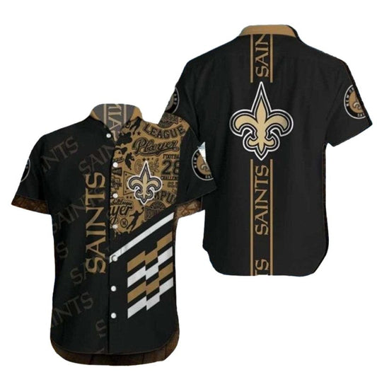 NFL Hawaiian Saints Shirt With Checkered Flag And Team Logo Accent - Moonbestprint