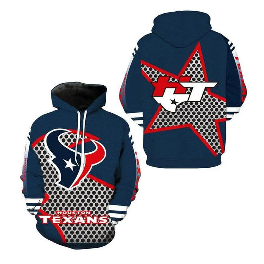 NFL Houston Texans Logo 3D Hoodie 3, NFL Hoodie Moonbestprint