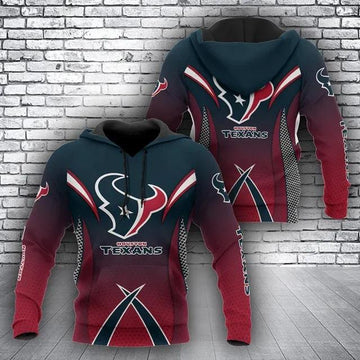 NFL Houston Texans Logo 3D Hoodie 4, NFL Hoodie Moonbestprint