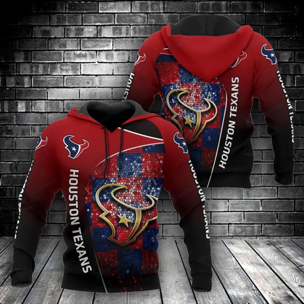 NFL Houston Texans Logo 3D Hoodie 5, NFL Hoodie Moonbestprint