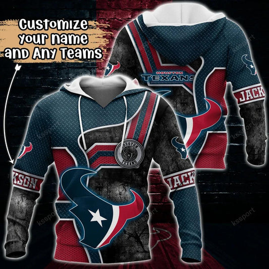 NFL Houston Texans Personalized 3D Hoodie 2, NFL Hoodie Moonbestprint