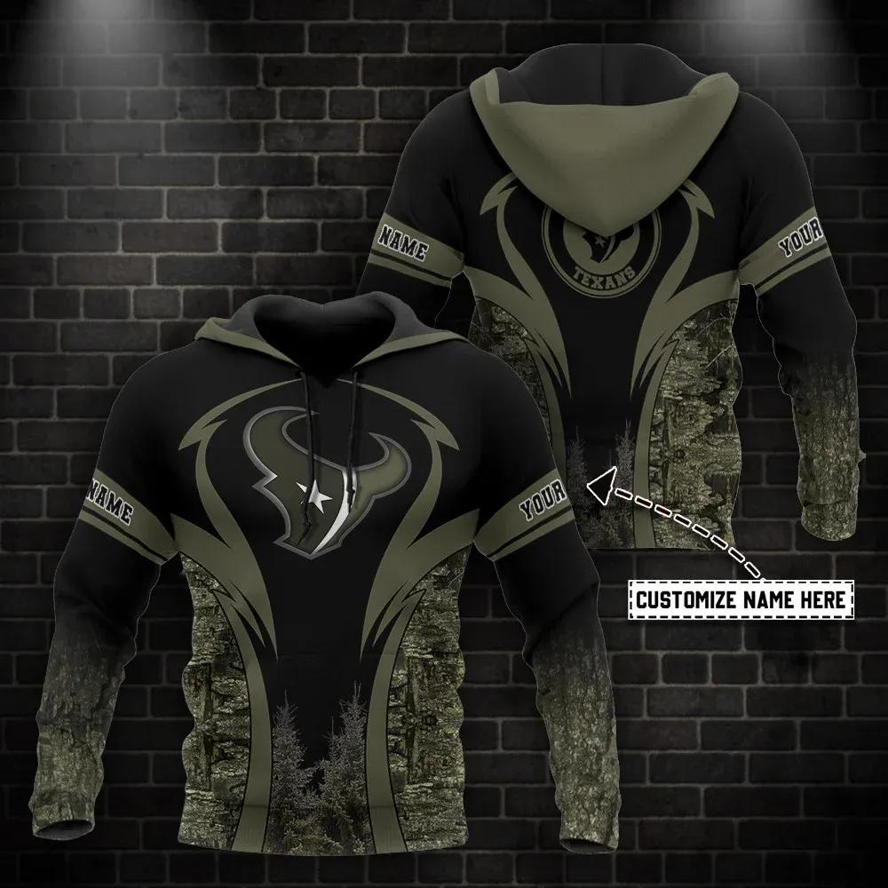 NFL Houston Texans Personalized 3D Hoodie, NFL Hoodie Moonbestprint