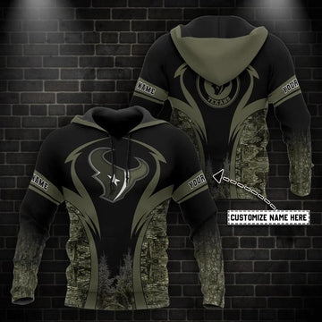 NFL Houston Texans Personalized 3D Hoodie, NFL Hoodie Moonbestprint