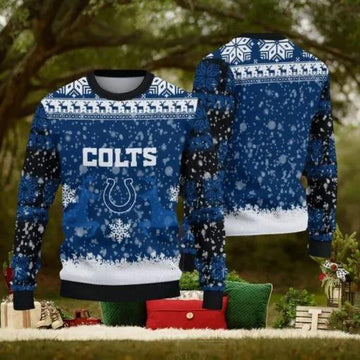 NFL Indianapolis Colts Christmas Reindeer Ugly Christmas Sweater, NFL Chritsmas Sweater Moonbestprint