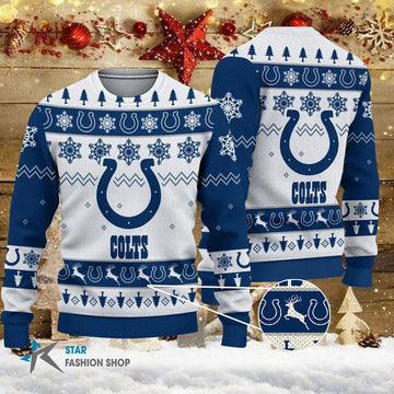 NFL Indianapolis Colts Ugly Christmas Sweater, NFL Christmas Sweater Moonbestprint