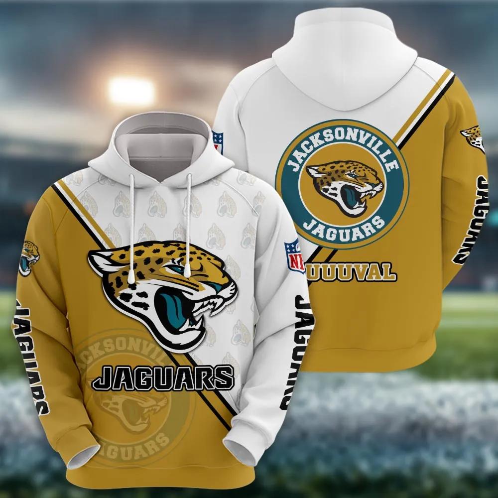 NFL Jacksonville Jaguars Logo 3D Hoodie 2, NFL Hoodie Moonbestprint