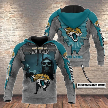 NFL Jacksonville Jaguars Personalized Hoodie, NFL Hoodie Moonbestprint