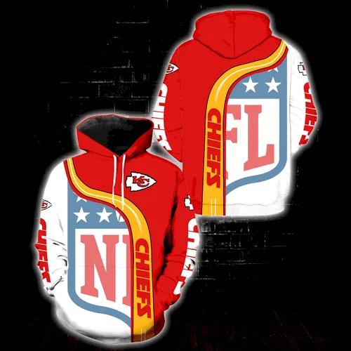 NFL Kansas City Chiefs 3D Hoodie 19, NFL Hoodie Moonbestprint