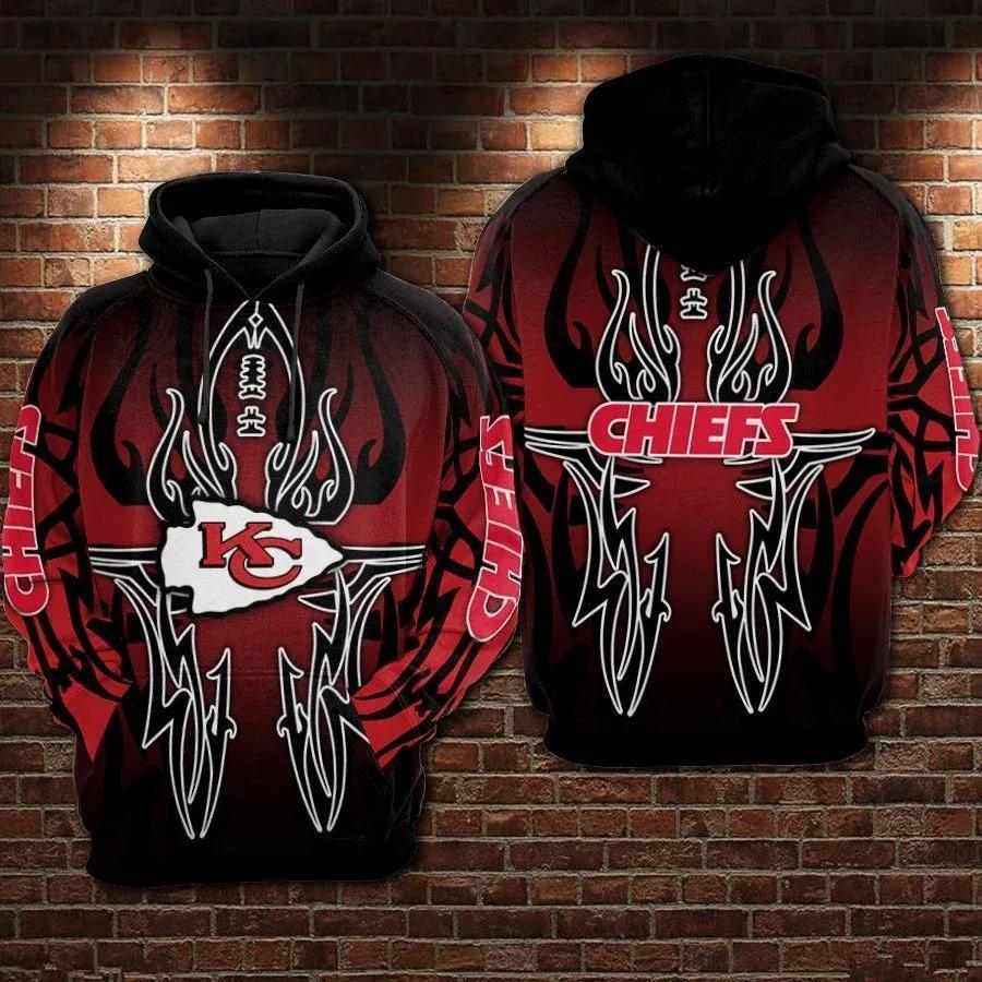 NFL Kansas City Chiefs 3D Hoodie 3, NFL Hoodie Moonbestprint