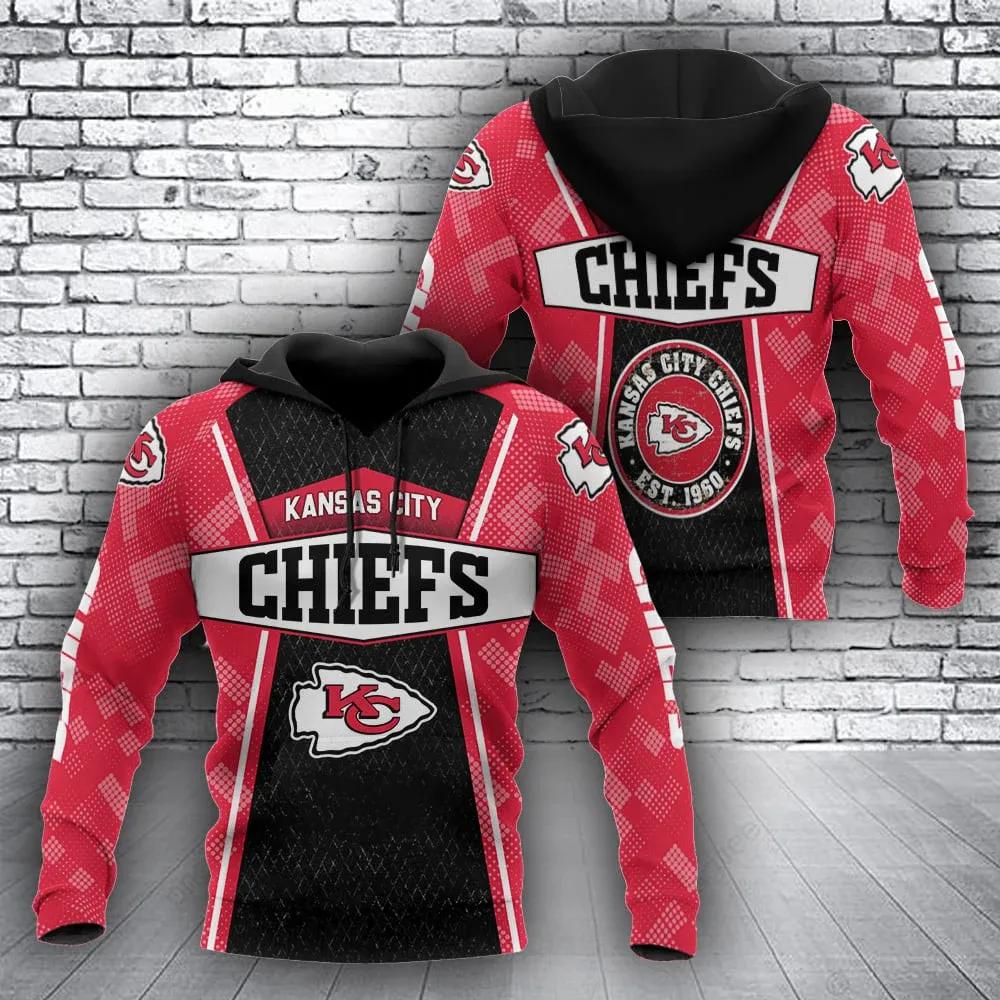 NFL Kansas City Chiefs 3D Hoodie 6, NFL Hoodie Moonbestprint