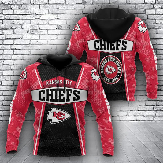 NFL Kansas City Chiefs 3D Hoodie 6, NFL Hoodie Moonbestprint