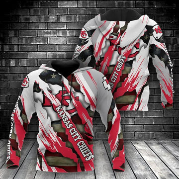 NFL Kansas City Chiefs 3D Hoodie 7, NFL Hoodie Moonbestprint