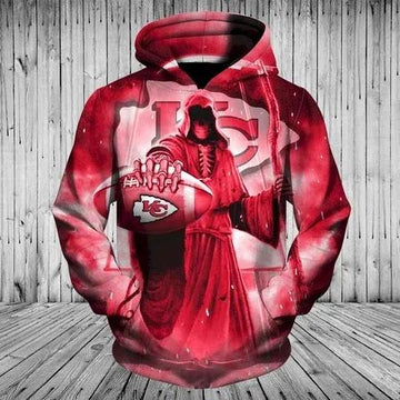 NFL Kansas City Chiefs Death 3D Hoodie, NFL Hoodie Moonbestprint