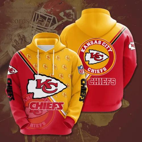 NFL Kansas City Chiefs Logo 3D Hoodie 3, NFL Hoodie Moonbestprint