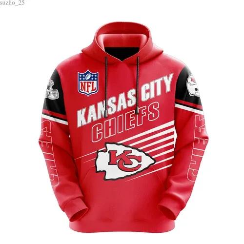 NFL Kansas City Chiefs Logo 3D Hoodie 4, NFL Hoodie Moonbestprint