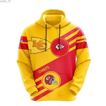 NFL Kansas City Chiefs Logo 3D Hoodie 6, NFL Hoodie Moonbestprint