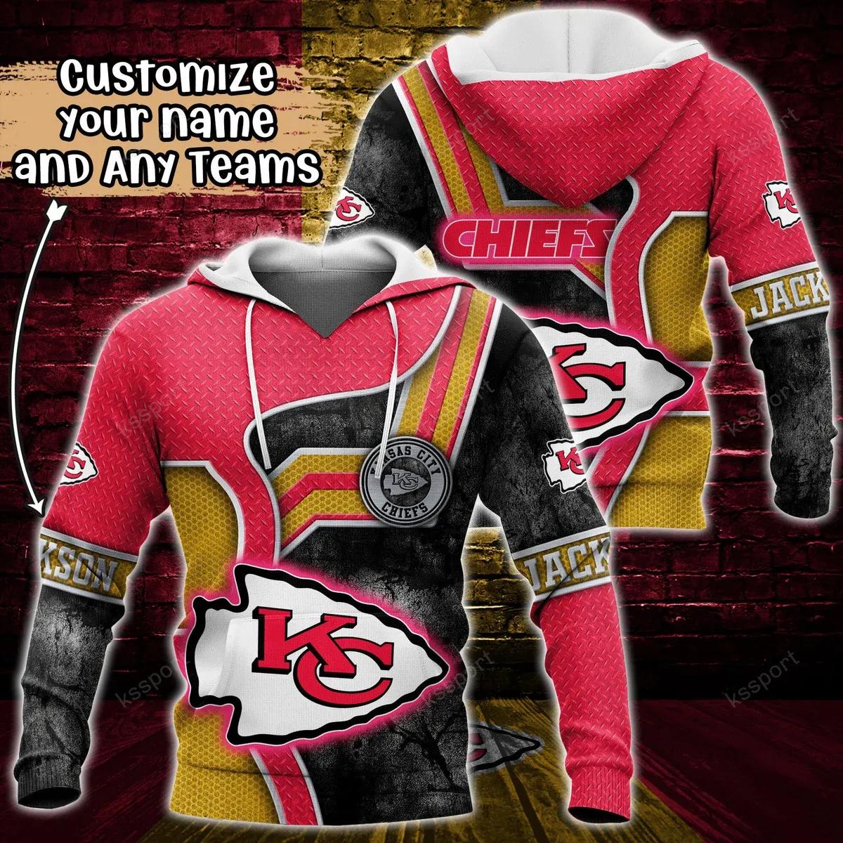 NFL Kansas City Chiefs Personalized 3D Hoodie 4, NFL Hoodie Moonbestprint