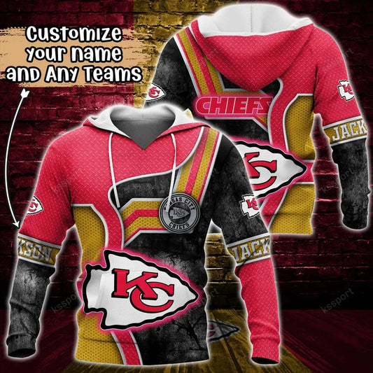 NFL Kansas City Chiefs Personalized 3D Hoodie 4, NFL Hoodie Moonbestprint