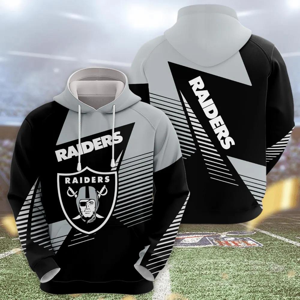 NFL Las Vegas Raiders Logo 3D Hoodie 3, NFL Hoodie Moonbestprint