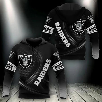 NFL Las Vegas Raiders Logo 3D Hoodie 4, NFL Hoodie Moonbestprint