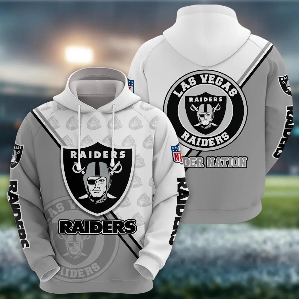 NFL Las Vegas Raiders Logo 3D Hoodie 5, NFL Hoodie Moonbestprint