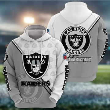 NFL Las Vegas Raiders Logo 3D Hoodie 5, NFL Hoodie Moonbestprint