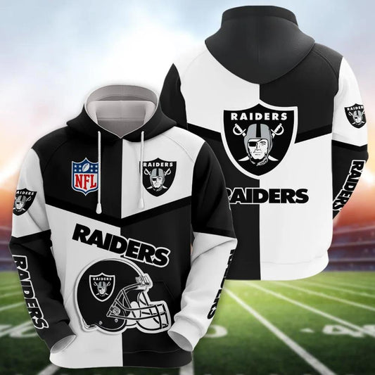 NFL Las Vegas Raiders Logo 3D Hoodie, NFL Hoodie Moonbestprint