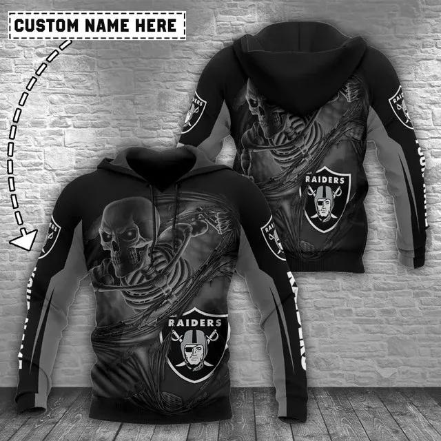 NFL Las Vegas Raiders Personalized 3D Hoodie, NFL Hoodie Moonbestprint