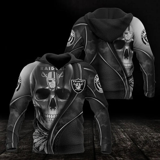 NFL Las Vegas Raiders Skull 3D Hoodie 2, NFL Hoodie Moonbestprint