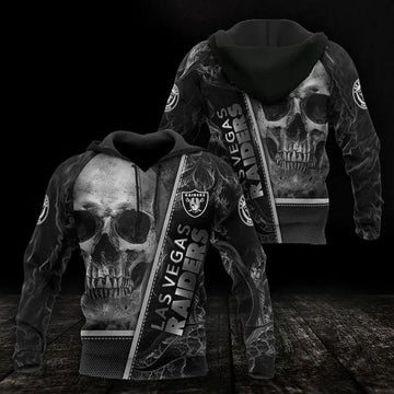 NFL Las Vegas Raiders Skull 3D Hoodie 3, NFL Hoodie Moonbestprint