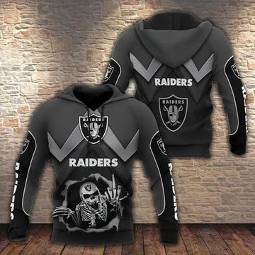 NFL Las Vegas Raiders Skull 3D Hoodie 4, NFL Hoodie Moonbestprint